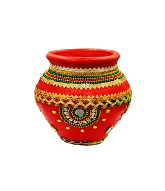 Clay Pooja Lota Mid Deco